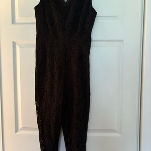 Cupcakes and Cashmere Elegant Black Lace Jumpsuit Size 4